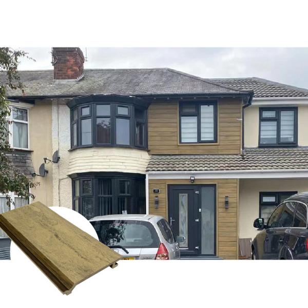 HDPE Fade Resistant Exterior Wall Cladding para os painéis de madeira do olhar natural da casa de campo