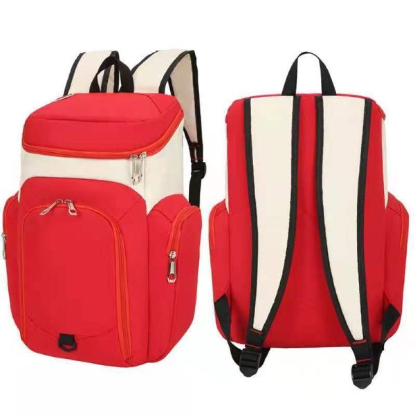 Material Basketball or Soccer Backpack with Customized Designs and Zipper Hasp Closure