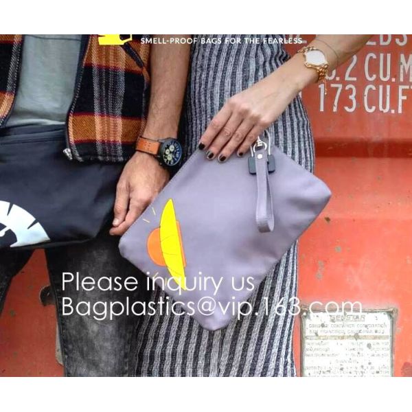 Activated Carbon Lined Odor Small Smell Proof Bag For Weed With Waterproof Zipper,Smellproof Pouch Stylish Secire Lock B