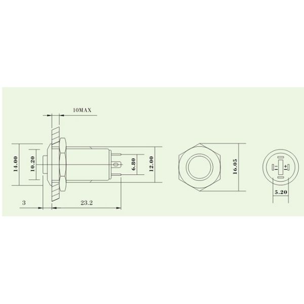 структура переключателя кнопки PBT 12mm мгновенная запирая на задвижку низкопробная