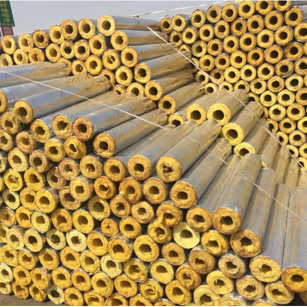 Hydrophobic Aluminum Foil Glass Wool Tube Steam Pipe Insulation Wrap
