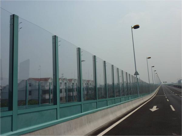 Highway Fence Safety Glass Panel , PVB Laminated Safety Glass