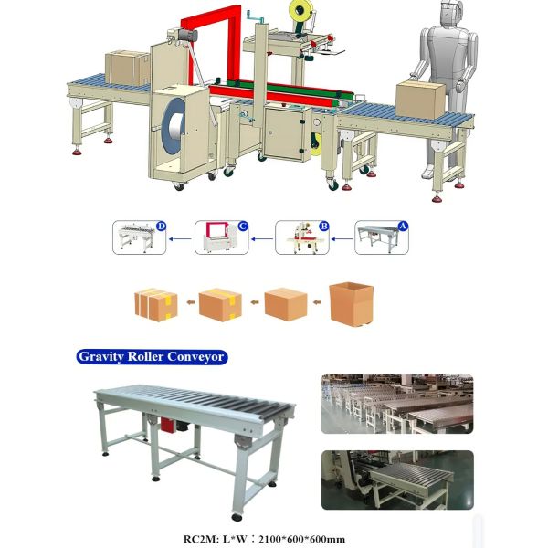 Hipac AP-301&AS523 Electric Seal the Box and Bind It Strapping Machine Durable Automatic Belt Packaging  for Carton