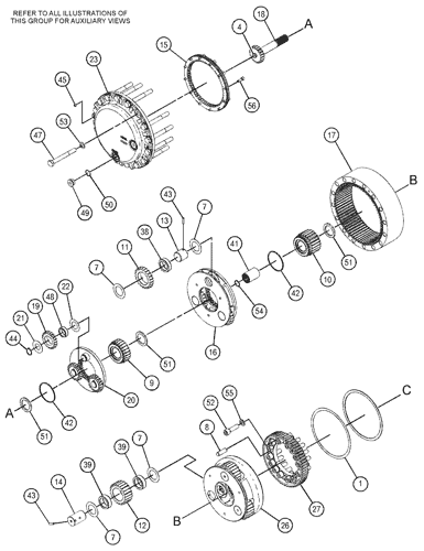 511-6015 5116015 CA5116015 For CAT E330F E330D2 L 330 & 330 GC Excavator parts Travel Assembly Final Drive Travel Motor Travel gearbox Aftermarket Original