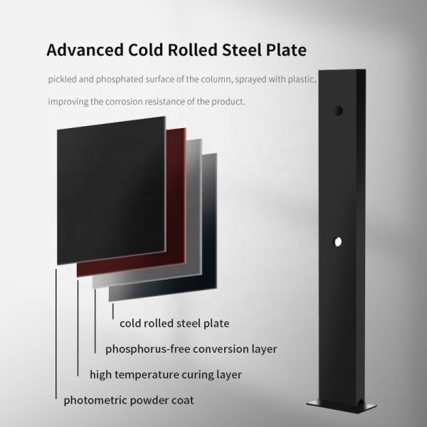 Steel Pillar Stand Column for EV Charger Easy Installation and Support Wholesal
