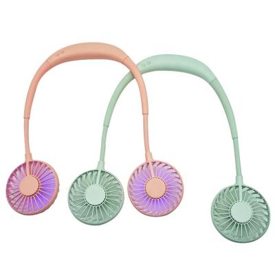 Pescoço de suspensão USB da luz recarregável do diodo emissor de luz que carrega Mini Fan