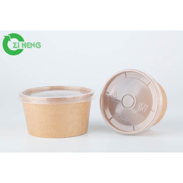 Логотип качества еды Biodegradable изготовленный на заказ напечатал Kraft для того чтобы завернуть Recyclable плошки для супа в бумагу 16oz с крышками