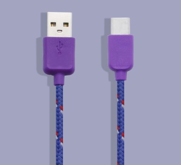 New Products Nylon Woven Mobile Smart Phone Accessories Micro Type-C Fast Charging Data