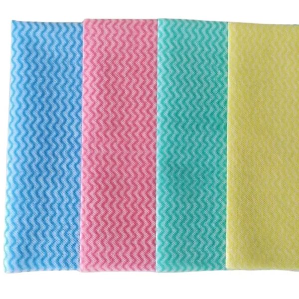 ISO Home Disposable Cleaning Rags , Kitchen Floor Spunlace Non Woven Fabric