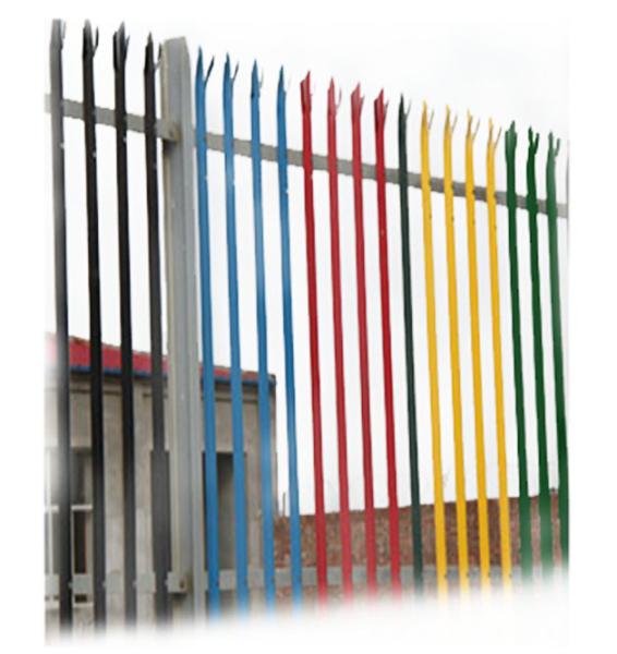100*100mm 80*80mm Metal Palisade Fencing PVC Coated Garden Fence OEM ODM