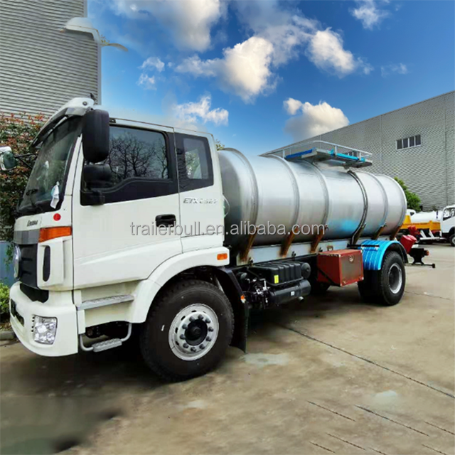 11-20T Foton / Forland Chassis 270hp Stainless Steel SS304 Tanker For Water And Food Delivery