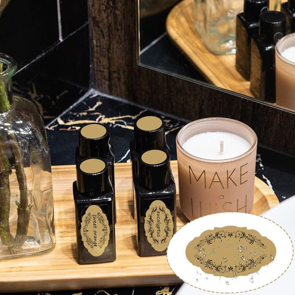 Embossed Essential Oil Sticker For Perfume Glass Bottles