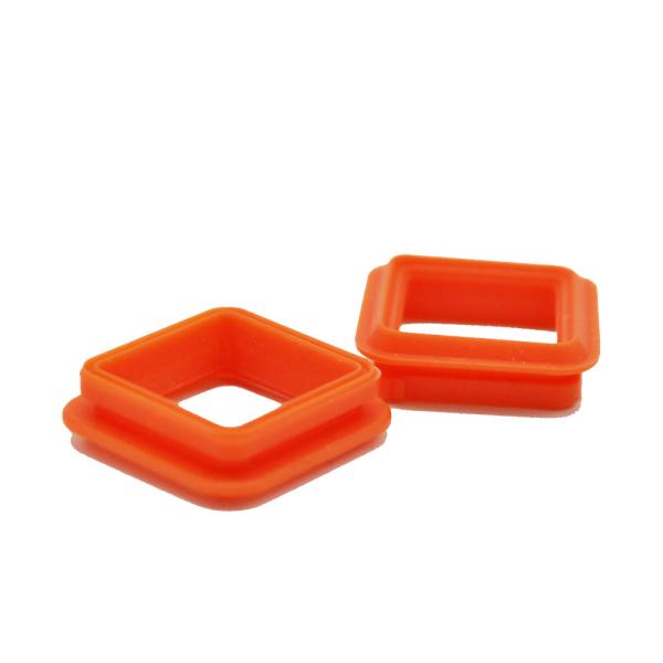 Orange Nbr Rubber Gasket Heat Resistant Material