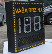 Solar Powered LED Radar Speed Sign with 100M Detection Range