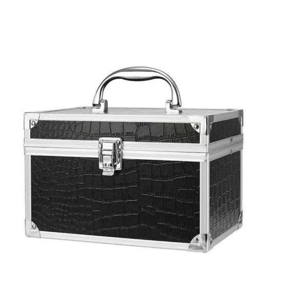 Макияж чемодан косметическая коробка макияж ногти полированный корпус металлический косметический корпус мини алюминий долговечные бриллианты роскошь открытый 200