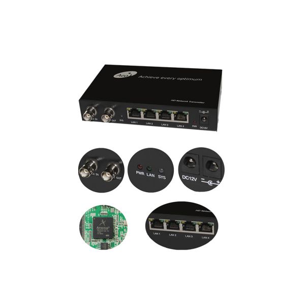 10/100Mbps Ethernet Over Coaxial Converter , 95Mbps POE To BNC Converter