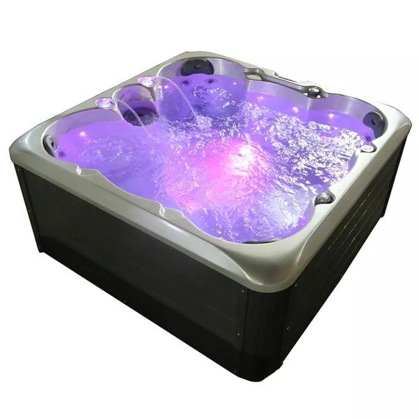 1bañera de hidromasaje acrílica de.9m con 30 chorros y control Balboa para 6 adultos