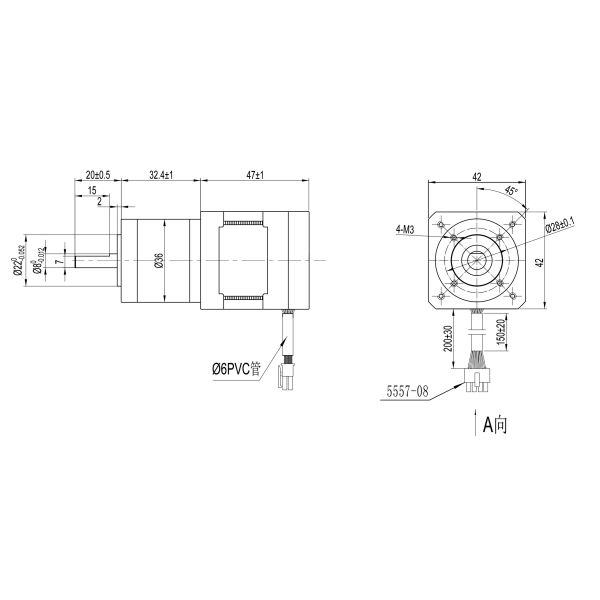 коэффициент уменьшения 1 NEMA 0.8a 17 мотора 42mm коробки передач Dc 24V 12v безщеточный 16 0.063nm
