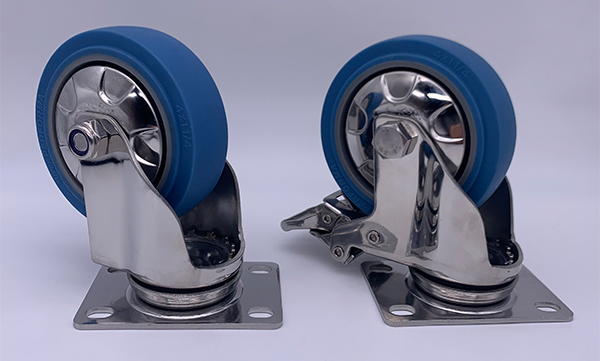 100 Mm Blue 304 Stainless Steel Swivel Rotate Caster