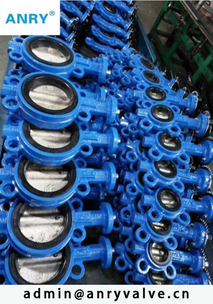 Wafer or Lug Type Casted Iron Body EPDM Rubber Seat Butterfly Valve