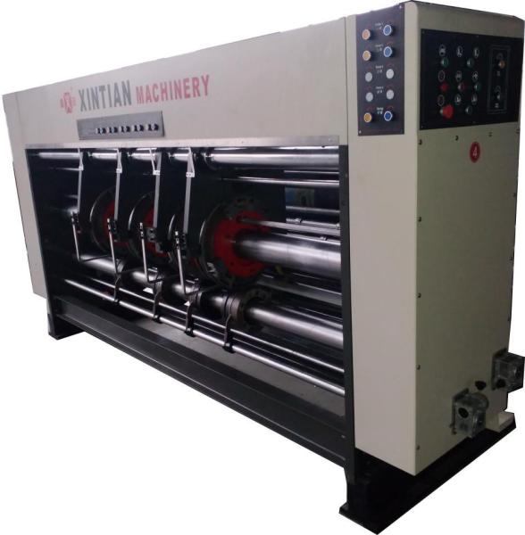 Electric Control Three Color  Printing Slotting / Die Cut Machine Corrugated Box