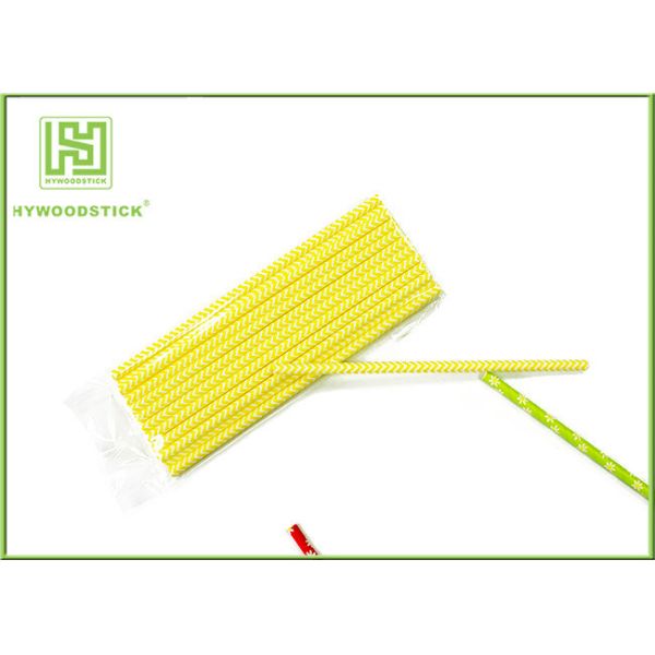Christmas Festival Striped Paper Straws , Colorful Flexible Paper Cocktail Straws