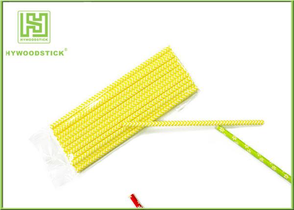 Christmas Festival Striped Paper Straws , Colorful Flexible Paper Cocktail Straws