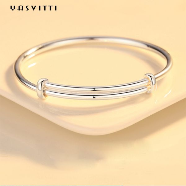 женщин браслетов ювелирных изделий 0.16oz 9.84in браслет стерлинговых серебряных пушпульных регулируемый