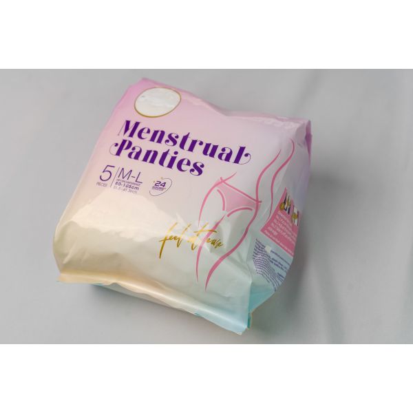 Full Coverage With High Rise Fit Overnight Period Panties High Absorbency Ultra Absorbent Leak Resistant Menstrual Panties