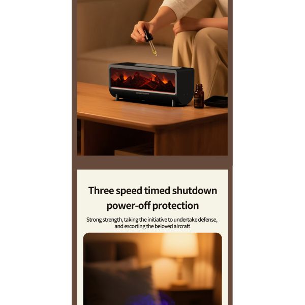 Home Ultrasonic Aroma Humidifier Colorful Flame Air Aroma Diffuser CE FCC RoHS Approved