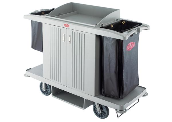 Os equipamentos do serviço de sala/sala de hotel pretos/cinzentos fornecem o carro do transporte de 2 prateleiras
