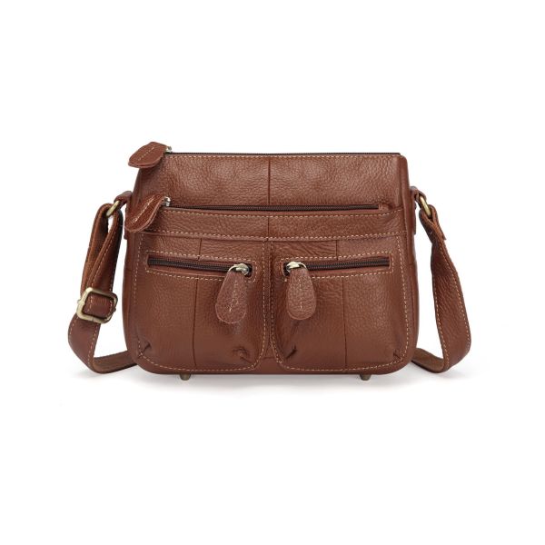 Dumpling Cow Leather Hobo Shoulder Bags Polyester Lining