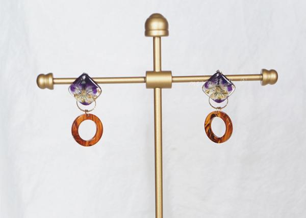 Iceland Halo Yellow Cute Earstud Accessories Ring Shape New Design Earrings For Girl