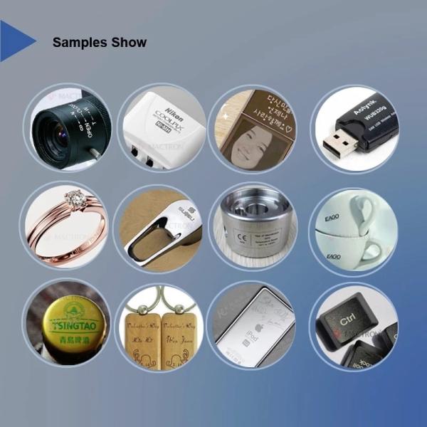 Aluminum Plate Fiber Laser Etching Machine , QR Code Laser Marking Equipment