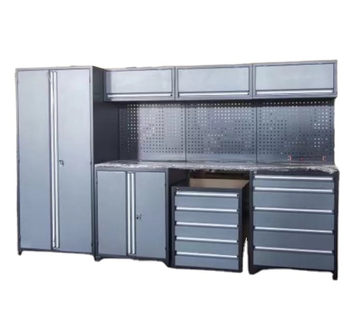 Серебряный гараж металлический инструментальный ящик 2 двери высокий шкаф для тяжелого класса стального роликового инструментального шкафа