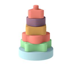 CE Educational Silicone Stacking Toys Creative Building Blocks SGS For Kids