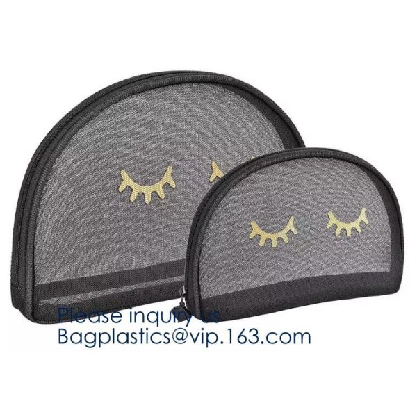 Multipurpose Nylon Mesh Cosmetic Bag Makeup Travel Cases Pencil Case Travel Organizers,Pouch for Offices Travel Accessor