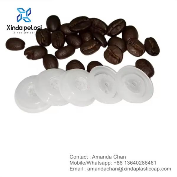 Válvulas de liberação de válvula de café de sentido único para sacos de gusset biodegradáveis