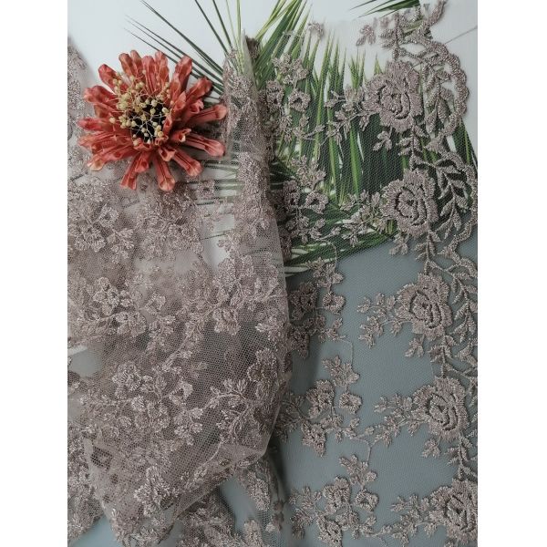 49 ткань сетки пинка 3D флористическая мягкая Тюль дюйма