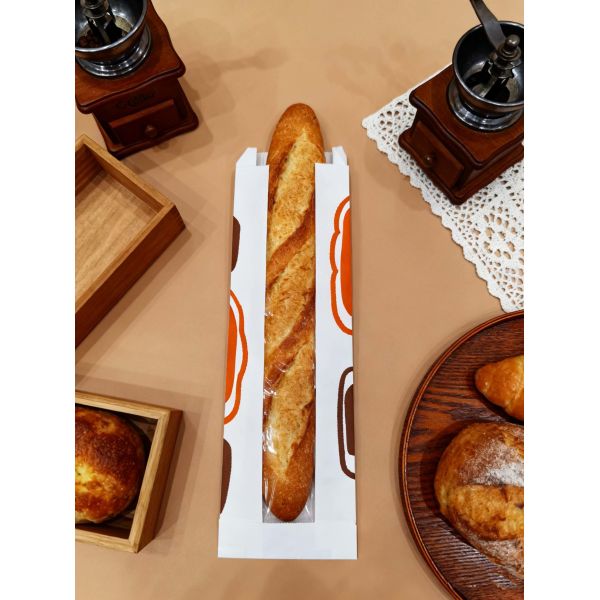 Window Flat Satchel Bag kraft bread bags with transparent window designed for bakery packaging and sustainable recycling