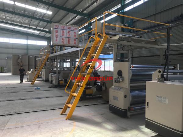 YK-1600 2 Ply Corrugated Cardboard Production Line , Corrugated Single Facer