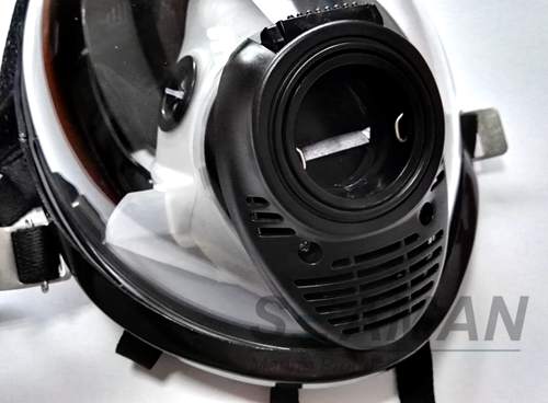 Fire Fighting Silicone Full Face Gas Mask For Breathing Apparatus SCBA Face Mask