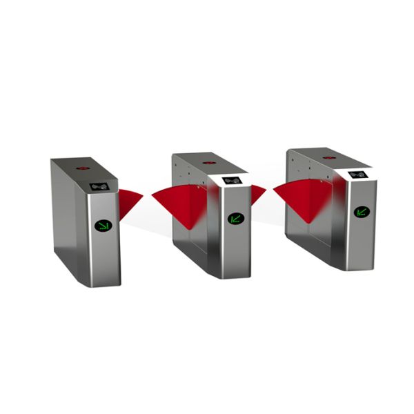 RFID Drop Arm Turnstile with PU Foam Flap Bi-Directional Access and IP44 Protection