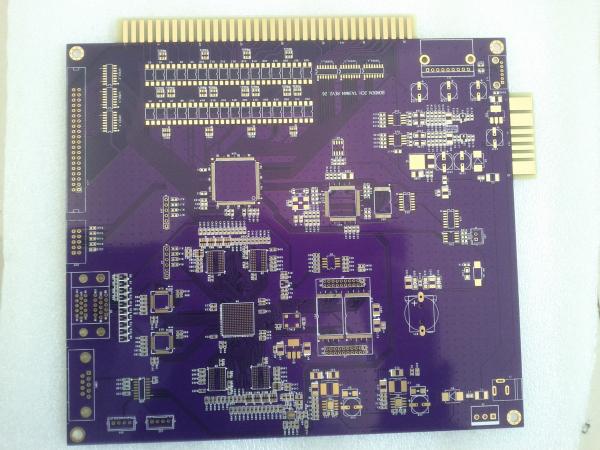 Gold Finger Multilayer PCB Board Purple Color 1~34 Layers 0.2mm~3.2mm Thickness