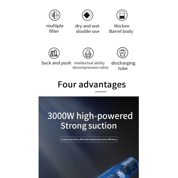 Высокососущий бытовой твердый ковровый пылесос американского стиля Фабрика 80L коммерческий влажный и сухой пылесос
