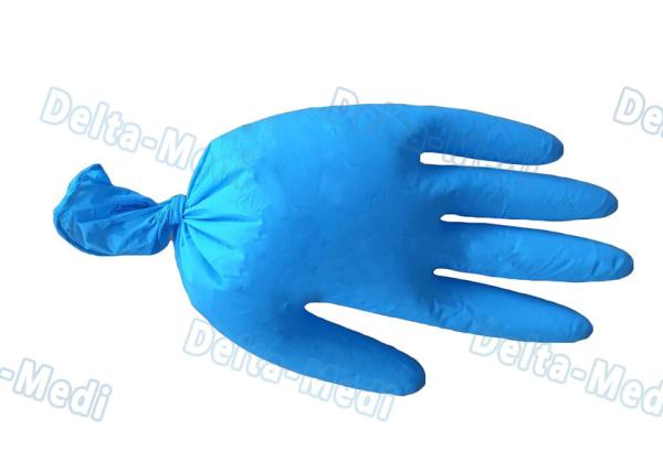 Luvas livres do vinil do pó médico, resistência de desgaste descartável azul das luvas do vinil