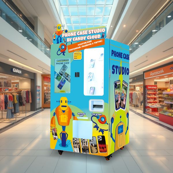 モバイル決済対応、スマホハードケース印刷自販機