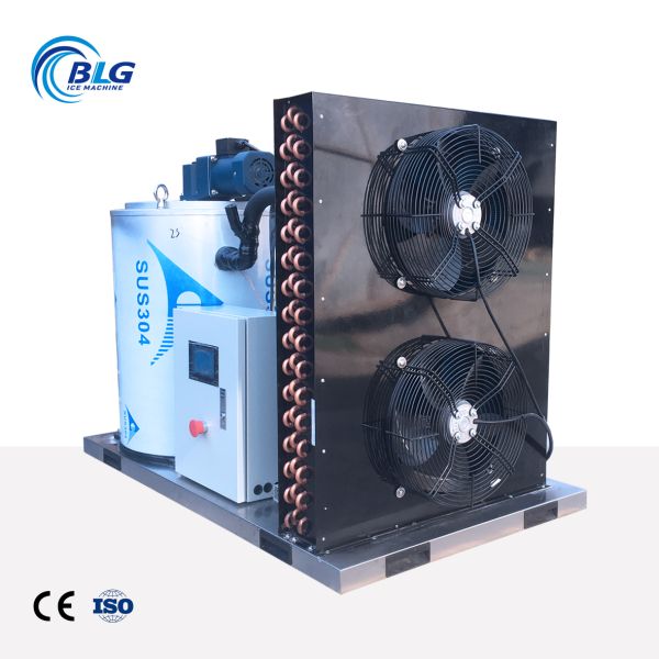 BLG Best Stainless Steel Air-cooled 1ton 380V Automatic Commercial Bar Flake Ice Machine for Marine Fishing Boat Use
