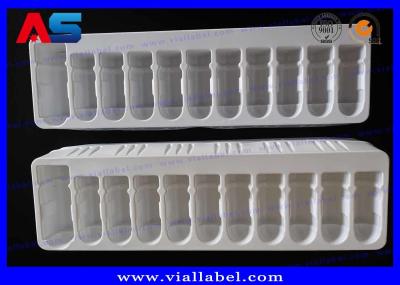 Cheap White PET Plastic Tray Blisters Of 2ml Vial And 10ml Bottle
