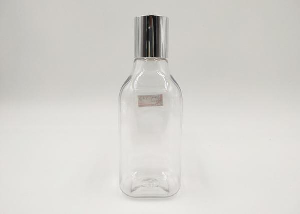 Transparent Cosmetic PET Plastic Toner Water Essention Oil Packaging Bottle With Sliver Cap